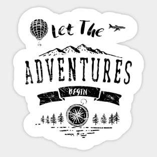 Let The Adventures Begin Sticker